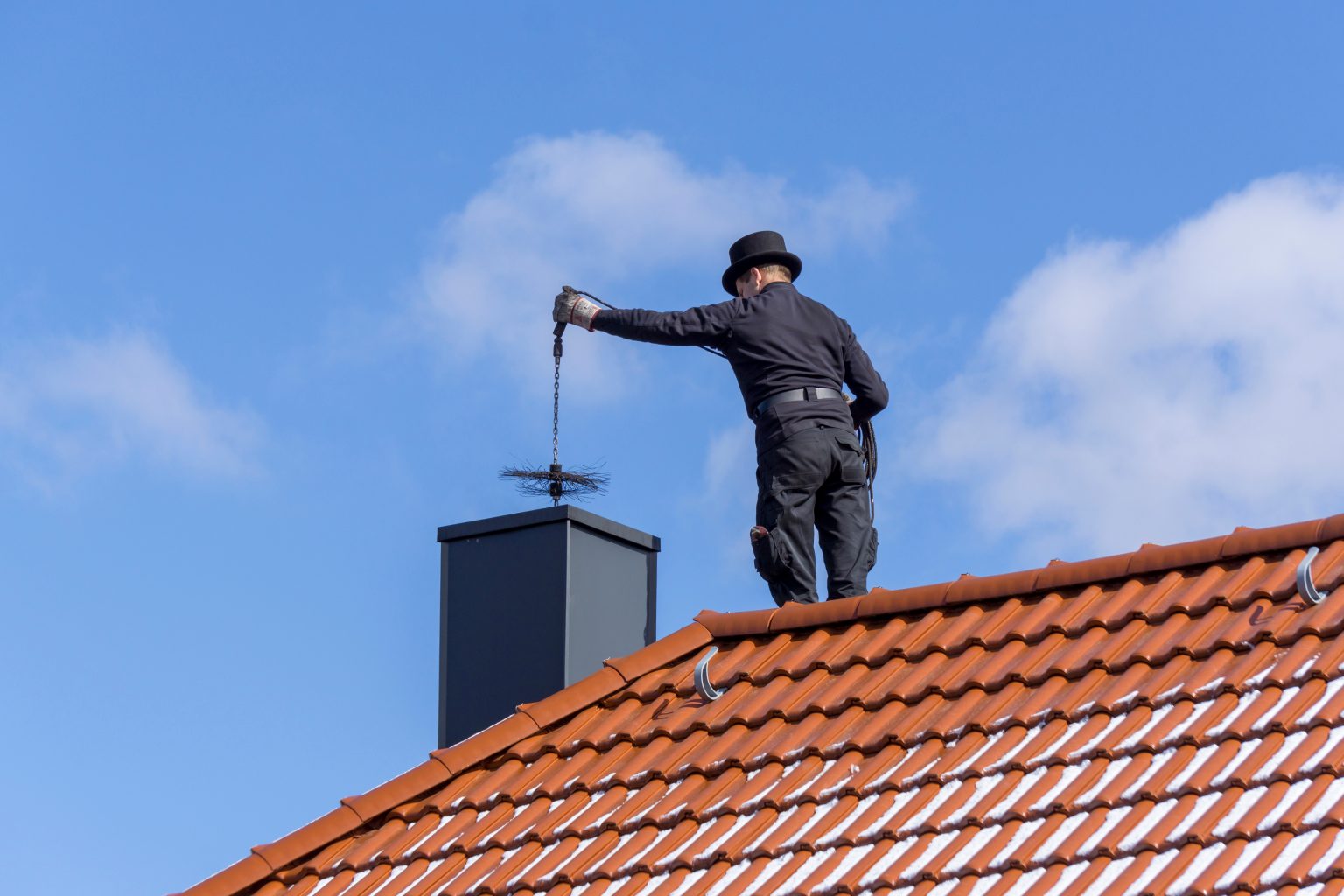 Professional chimney cleaning service